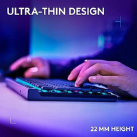 Teclado Mecánico Inalámbrico Logitech G515 LIGHTSPEED TKL de Perfil Bajo, Ultra Delgado de 22 mm, Activación de 1.3 mm, 1000 Hz, 1 ms para Esports FPS