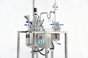 Réacteur de distillation sous vide bibo 20L en acier inoxydable SUS316L/SUS304 avec pipeline de reflux et moteur pour revêtement chimique - Product Image 5