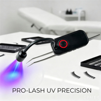 Lámpara Compacta Inalámbrica con Clip para Salón de Belleza, Recargable, Luz Precisa, Flash Cure 2 en 1, Pinza para Pestañas con Luz