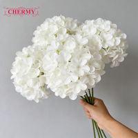 Bunga Hydrangea Sutra Putih Buatan Pabrik DC201 Grosir Langsung, Tersedia dalam Jumlah Besar untuk Dekorasi Pernikahan & Rumah