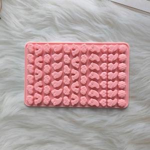 64 Gaten Mini Cartoon Snoepvorm Siliconen Chocolade Gummie Schimmel Regenboogwolk Rups Gevormde Koekwas Blokvorm - Product Image 6