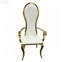 Chaises de mariage en acier inoxydable pour couple avec accoudoirs