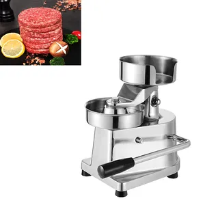 Manual Stainless Steel Burger Patty Meat Cutlets Forming Machine For Restaurant