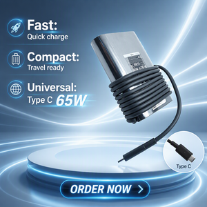 20V 3.25A 65W Type <b>C</b> Ac <b>Adapter</b> <b>USB</b> <b>C</b> Laptop Charger for De XPS 12 9250 LA65NM170 DA30NM150 LA45NM150 2YKOF 02YKOF - Product Image 2