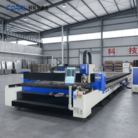 Machine de découpe laser fibre CNC 30KW sur rail au sol, directement de l'usine, système de découpe de tôles d'acier robuste, grande zone de travail pour métaux