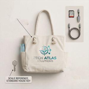Custom Logo Rope Handle Beach Tote <b>Large</b> Capacity Cotton Canvas Shopping Shoulder <b>Bag</b> - Product Image 4