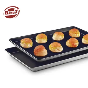 Bakest Non Stick Aluminized Carbon Steel Cookies Sheets Trays And Half Stainless Pans For Biscuit Full Made Baking Bread Cake