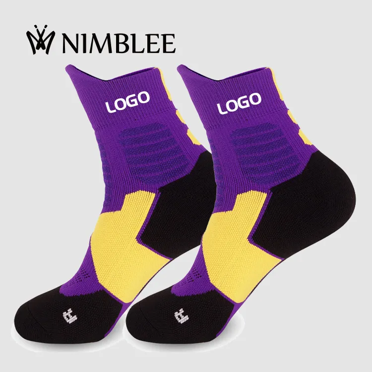 Wholesale Custom Fashion Sports Socks Running Men Number Socks Elite Quality Basketball Socks
