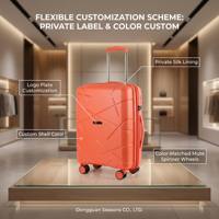 Valise de voyage d'affaires moderne de luxe en PP couleur personnalisée avec doublure en polyester et double fermeture éclair anti-explosion OEM ODM