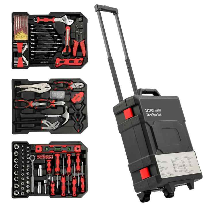 191pcs Heavy Duty Auto Mechanic Tool Set Trolley Box with Hard Case OEM ...