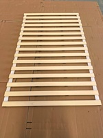 Sommier Queen Bunkie à lattes verticales, sans assemblage, recouvert de tissu, pour matelas hybride à mémoire de forme, support de lit plateforme