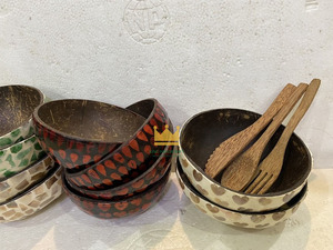 Bulk Supply Mother of Pearl <b>Coconut</b> <b>Shell</b> Bowls Artisanal Handmade Lacquer Bowls for Spa Wellness and Gift Shops - Product Image 6