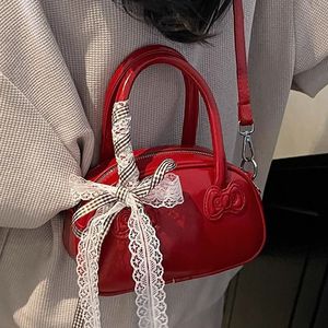 Sac messager carré portable rouge en PU style coréen pour femme, nouvelle collection 2025, tendance, polyvalent, <span class=keywords><strong>Instagram</strong></span> - Product Image 5