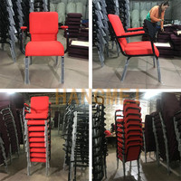HM-C65 Populaire Personnalisation Noir Fer Accoudoir Chaise D'église