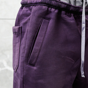 Pantalones de chándal de pana unisex para hombre, estilo urbano, con logo bordado de parche desgastado personalizado, de algodón de alto gramaje, estampado vintage, acampanados - Product Image 3