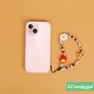 Chaîne de téléphone en perles acryliques œil de mauvais œil, sangle de téléphone, <span class=keywords><strong>pingouin</strong></span>, renard, <span class=keywords><strong>pizza</strong></span>, pendentif en silicone personnalisé, charme de téléphone mignon pour étui de téléphone - Product Image 2