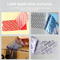 Étiquettes de sécurité en PET autocollantes, imperméables, anti-effraction, imprimées sur mesure, en forme de code-barres, en rouleau, pour usage industriel