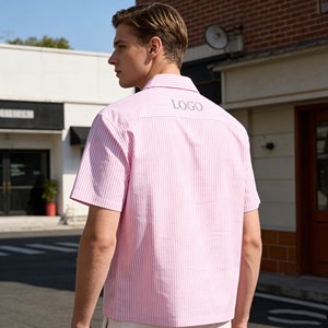 Produttori di Abbigliamento, T-shirt da Uomo a Maniche Corte, <span class=keywords><strong>Polo</strong></span> a Righe in Cotone Personalizzata con Stampa Serigrafica - Product Image 2