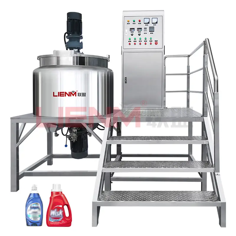Factory Price Dishwashing Liquid Soap Mixer Making Equipment 300L Automatic Cosmetic Cream Mixing Machine