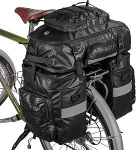 Manufacturer Waterproof High Reflective Oxford Bike Ebike Trunk Bag Backpack Mountain Road <b>Bicycle</b> Pannier Rack Rear Bags - Product Image 1