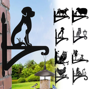 Support mural en métal personnalisé pour plantes Décoration intérieure Mangeoire à <span class=keywords><strong>oiseaux</strong></span> murale Lanterne Affichage de la lumière solaire Cintre pour plantes - Product Image 4