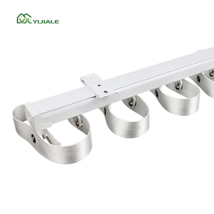 YIJIALE Séparateur de pièce sur mesure, rideaux en forme de S, rails de suspension pour rideaux, tringles extensibles à fixation plafond sur rail de rideau suspendu - Product Image 1