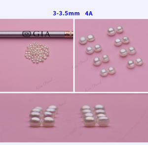 H.WEN 3-6A 淡水真珠 フラットバックパール 2.5-13mm アソートカラー フルホール ジュエリー製作用 - Product Image 3