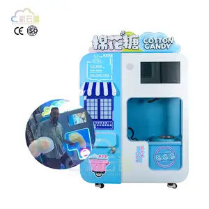 Лидер продаж, полностью автоматический торговый автомат для сладкой ваты, коммерческий умный торговый автомат для сладкой ваты