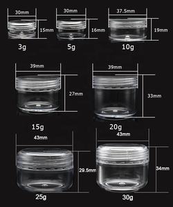 Mini pot cosmétique en plastique de 3 ml, 5 ml, 10 ml, 15 ml, 20 ml, 2,5 g, 3 g, 5 g, 10 g, 15 g, 20 g, échantillon de crème pour le visage, crème pour les yeux, pot cosmétique - Product Image 3