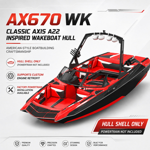 <span class=keywords><strong>Barco</strong></span> de wakeboard de fibra de vidrio de <span class=keywords><strong>6</strong></span>.7 m (22 pies) AX670 WK para 14 personas, con motor interno, personalizable para deportes acuáticos. - Product Image 3