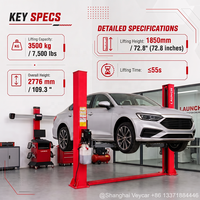 Pont élévateur automobile à deux colonnes LAUNCH TLT235SB à faible encombrement, avec double vérin hydraulique, pour berlines de luxe, pour l'approvisionnement B2B
