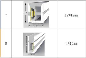Silicone LED kênh cho DIY Led Neon dây dải ánh sáng, linh hoạt ống nhà ở hồ sơ, New LED Nhôm đùn thay thế - Product Image 4