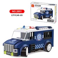 2891 jouet bloc de construction voiture bloc ensemble course ville Police voiture modèle assemblage ABS plastique bloc de construction pour enfants jouets 99 + pièces