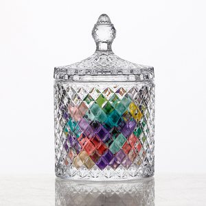 Commercio all'ingrosso di lusso personalizzato 530ml di piccole spezie <span class=keywords><strong>vasetto</strong></span> di vetro di spezie barattoli di vetro con coperchi di vetro - Product Image 5