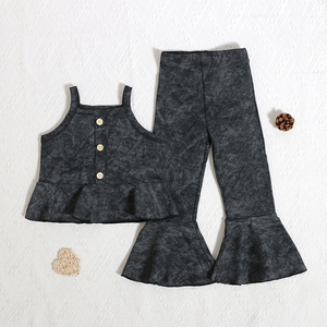 ที่กําหนดเองเย็บปักถักร้อยสาวเสื้อผ้าแขนสั้นฤดูใบไม้ผลิฤดูร้อนCool Terry <span class=keywords><strong>Batik</strong></span>ผ้าฝ้ายสีทึบชุดเด็กทารกเสื้อผ้า - Product Image 6