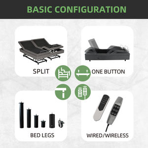 Hi-<span class=keywords><strong>cama</strong></span> eléctrica ajustable de alta calidad para el cuidado del hogar, juegos de dormitorio con rieles laterales - Product Image 6