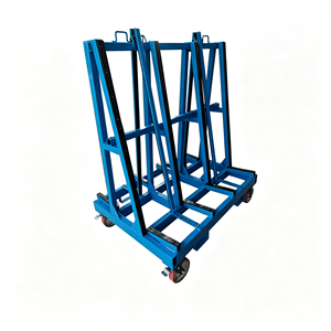 Carretilla Industrial Tipo A de 120x75cm, Plataforma de Acero Reforzado de 3.5cm, Carga de 1500kg, Ruedas de Goma de 8'', Barandillas Laterales Desmontables - Product Image 1