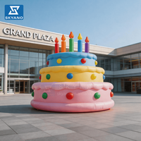 Gâteau d'anniversaire gonflable géant, décoration de fête, publicité promotionnelle commerciale