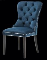 Chaise de salle à manger moderne à dossier haut capitonnée pour usage intérieur, restaurant, hôtel, banquet, maison, salon, chambre, bar - Chaise en tissu avec anneau décoratif