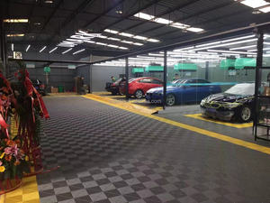 แผ่น<span class=keywords><strong>ยาง</strong></span>ปูพื้นโรงรถกันลื่นกระเบื้องพลาสติกสำหรับใช้กลางแจ้งและยิม - Product Image 5