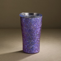 Gobelet isotherme de luxe à double paroi en titane de 320 ml avec couvercle coulissant pour le bureau ou les voyages