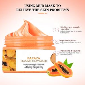 Mascarilla de Arcilla con Enzimas de Papaya OEM, Orgánica y Herbal para la Limpieza de Poros y Desintoxicación de la Piel, Mascarilla Facial Calmante para Todo Tipo de Piel, Paquete Familiar - Product Image 3
