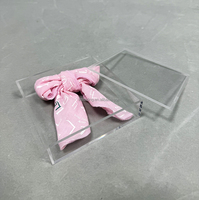 Boîte transparente de foulard en soie acrylique avec couvercle avec idées d'unité d'affichage d'emballage moderne unique de luxe de concepteur de logo d'impression personnalisée