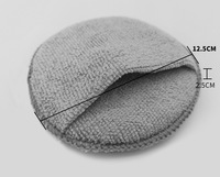Éponge de polissage ronde en microfibre de 5 pouces, applicateur de cire et de revêtement céramique pour voiture, lot multicolore en gros