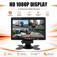 Cámara Impermeable de Alta Resistencia 1080P, Monitor para Auto, Sistema DVR Móvil 4G, 4 Canales, CMSV6, Rastreo GPS en Vivo, Tarjeta SD, para Camiones y Vehículos