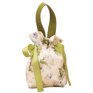 <b>Recyclable</b> Flower Printed Drawstring Pouch New Design Wedding Candy Canvas Sachet Gift <b>Bags</b> with Customized Logo for Packaging - Product Image 1
