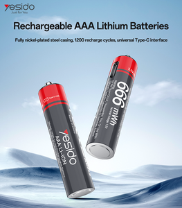 Batterie au lithium Yesido avec interface Type-C, 440 <span class=keywords><strong>mAh</strong></span>, 666 mWh, 1200 cycles de recharge, lot de 7 piles AAA rechargeables YP98 - Product Image 2