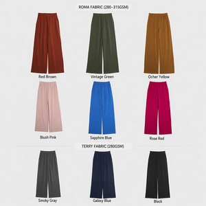 Pantalon long droit à jambes larges en laine pour femme, idéal pour la randonnée et le sport, avec logo personnalisé, chaud, doux, respirant, pour l'extérieur - Product Image 4