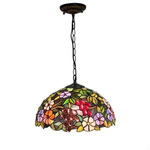 <span class=keywords><strong>Lampada</strong></span> Tiffany Retrò Creativa <span class=keywords><strong>da</strong></span> 40CM in Vetro Colorato per Soggiorno e Sala <span class=keywords><strong>da</strong></span> Pranzo, Stile Americano Antico per Bar, Caffè, Sala, <span class=keywords><strong>Balcone</strong></span>, <span class=keywords><strong>Lampada</strong></span> a Grappolo - Product Image 6