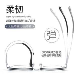 Montures de lunettes tendance pour hommes, rectangulaires, en titane TR, 8601, confortables, monture complète, verres en acrylique, origine Danyang - Product Image 1